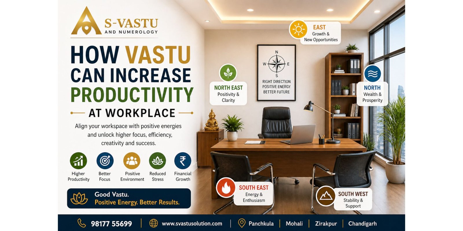 Vastu principles for workplace productivity
